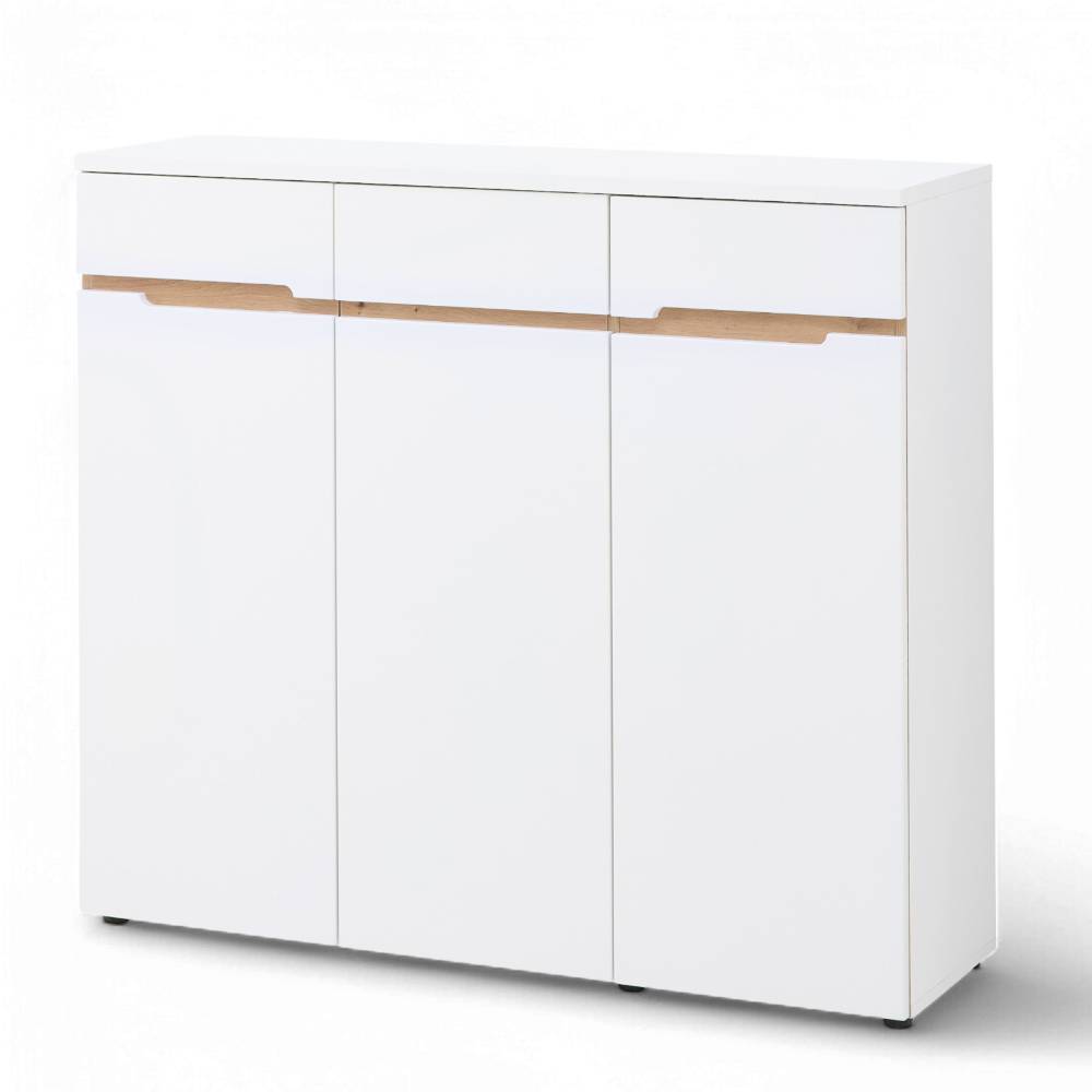 3-türiger Schuhschrank 107 cm hoch - Anesto