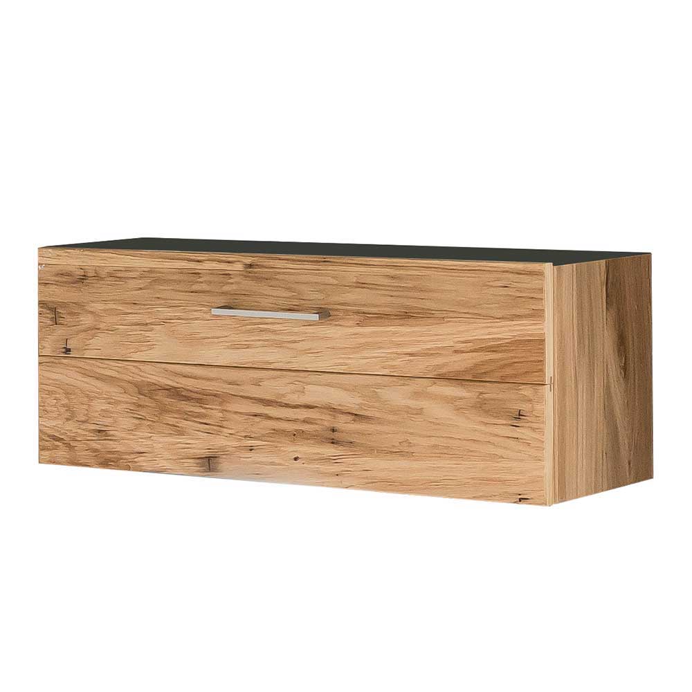 Flur Hängeschrank Furnier Balkeneiche Macusos mit Klappe