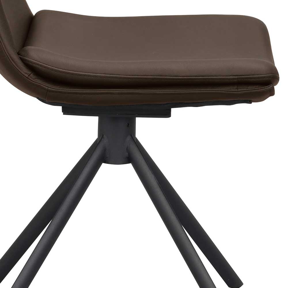 Lederstühle in Braun - Unkorian (2er Set)