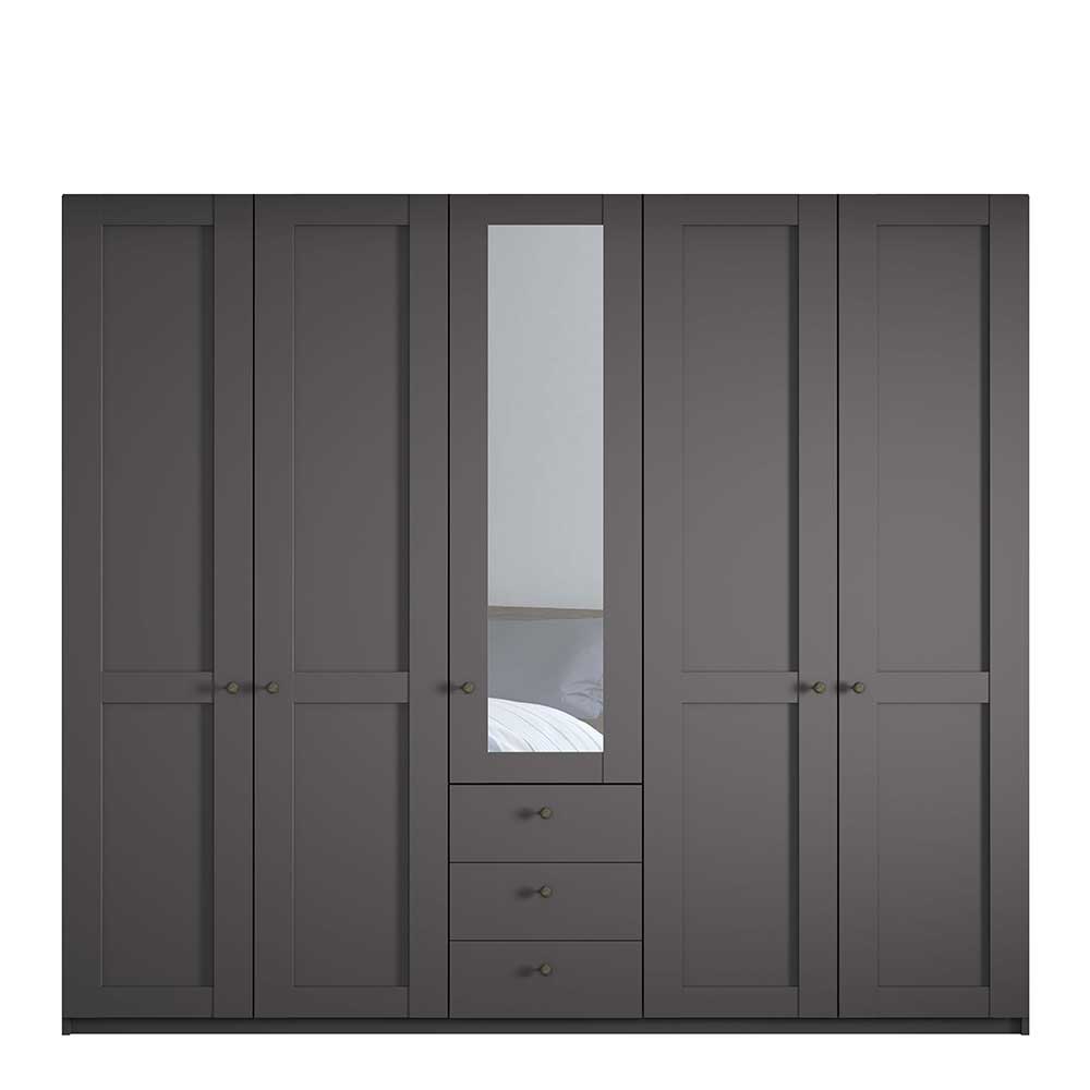 Kombi-Schlafzimmerschrank in Dunkelgrau - Mataram