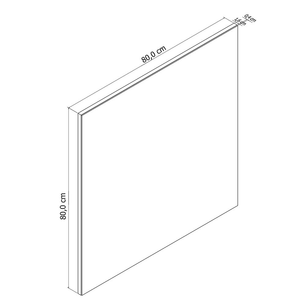 Quadratischer Wandspiegel 80x80x2 cm - Laurela