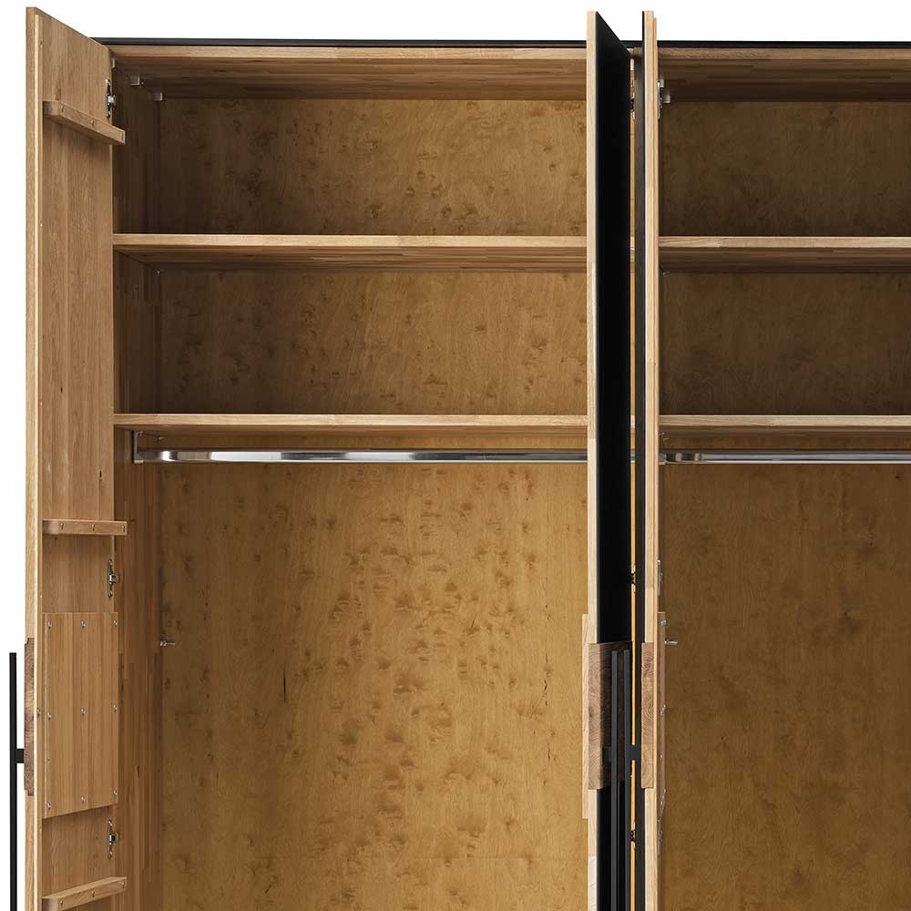Schlafzimmer aus Wildeiche & Metall - Claas (vierteilig)