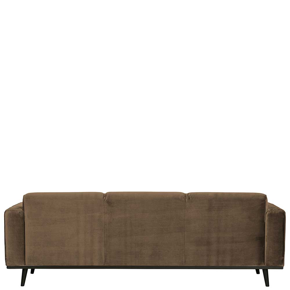 Sofas Dreisitzer in Taupe Samt - Salverna