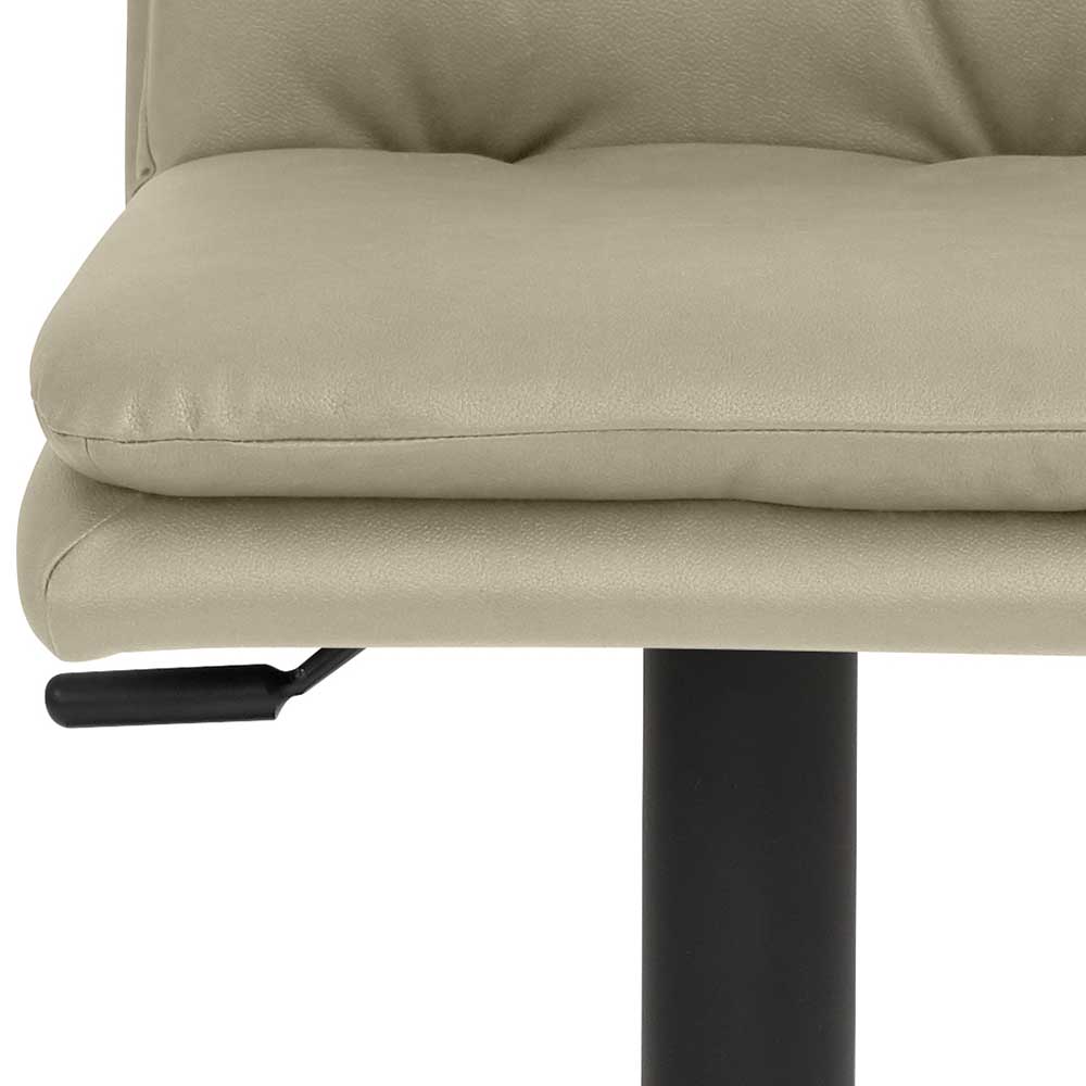 Gepolsterter Barstuhl in Taupe & Schwarz - Cantabry