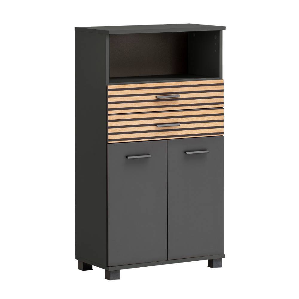 Breiter Bad-Unterschrank in Anthrazit - Zyrian
