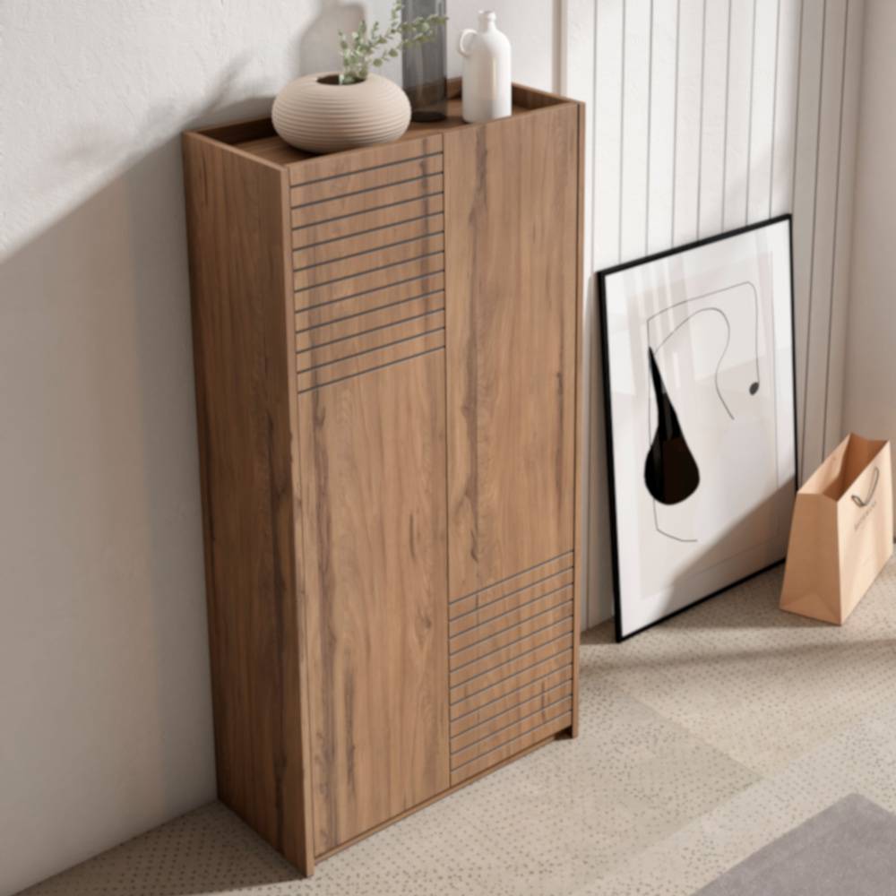 Schuhschrank in Holzoptik Braun - Mady