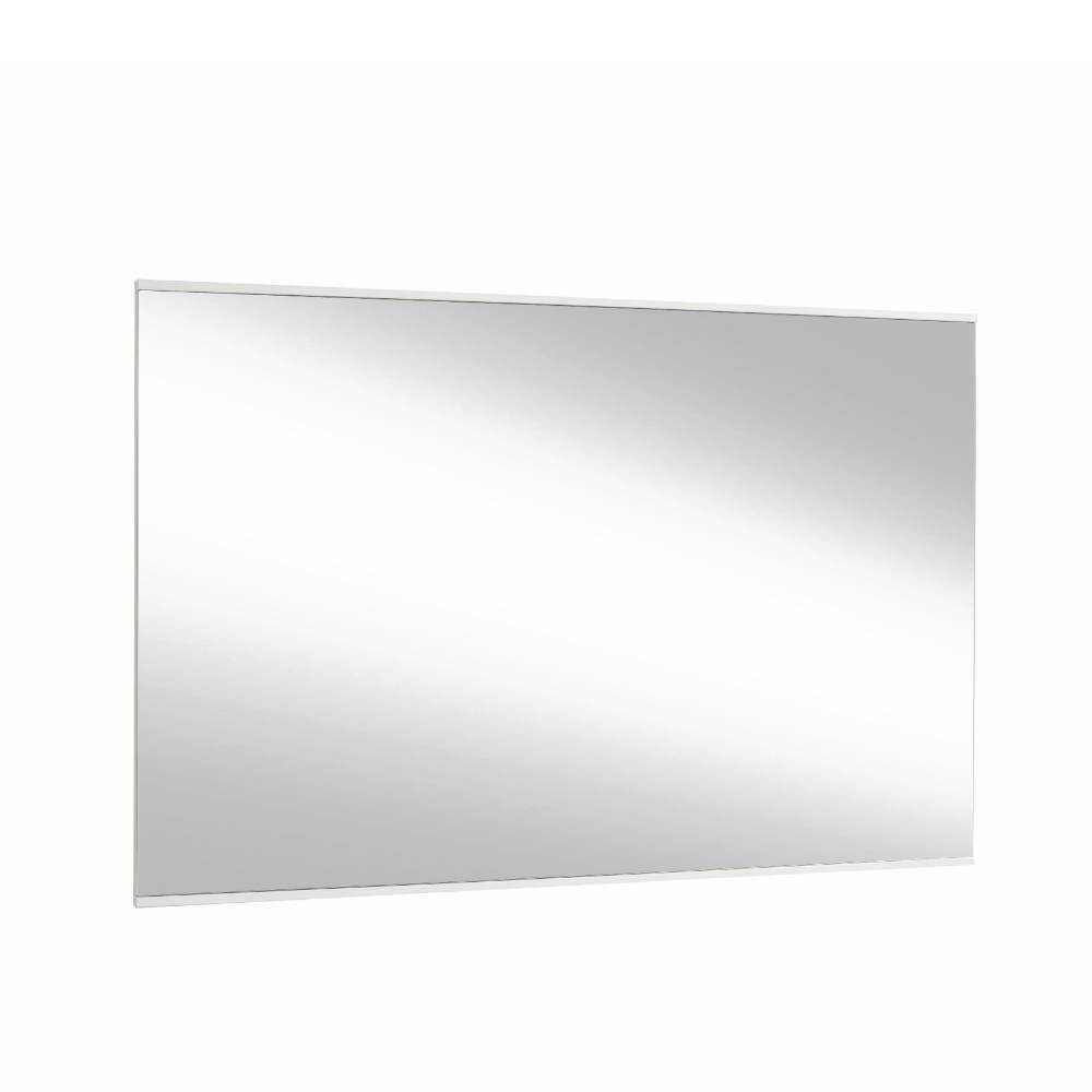 Rechteckiger Wandspiegel 118x80cm mit schmalem weißen Rahmen für Flur oder Bad – Holdywas