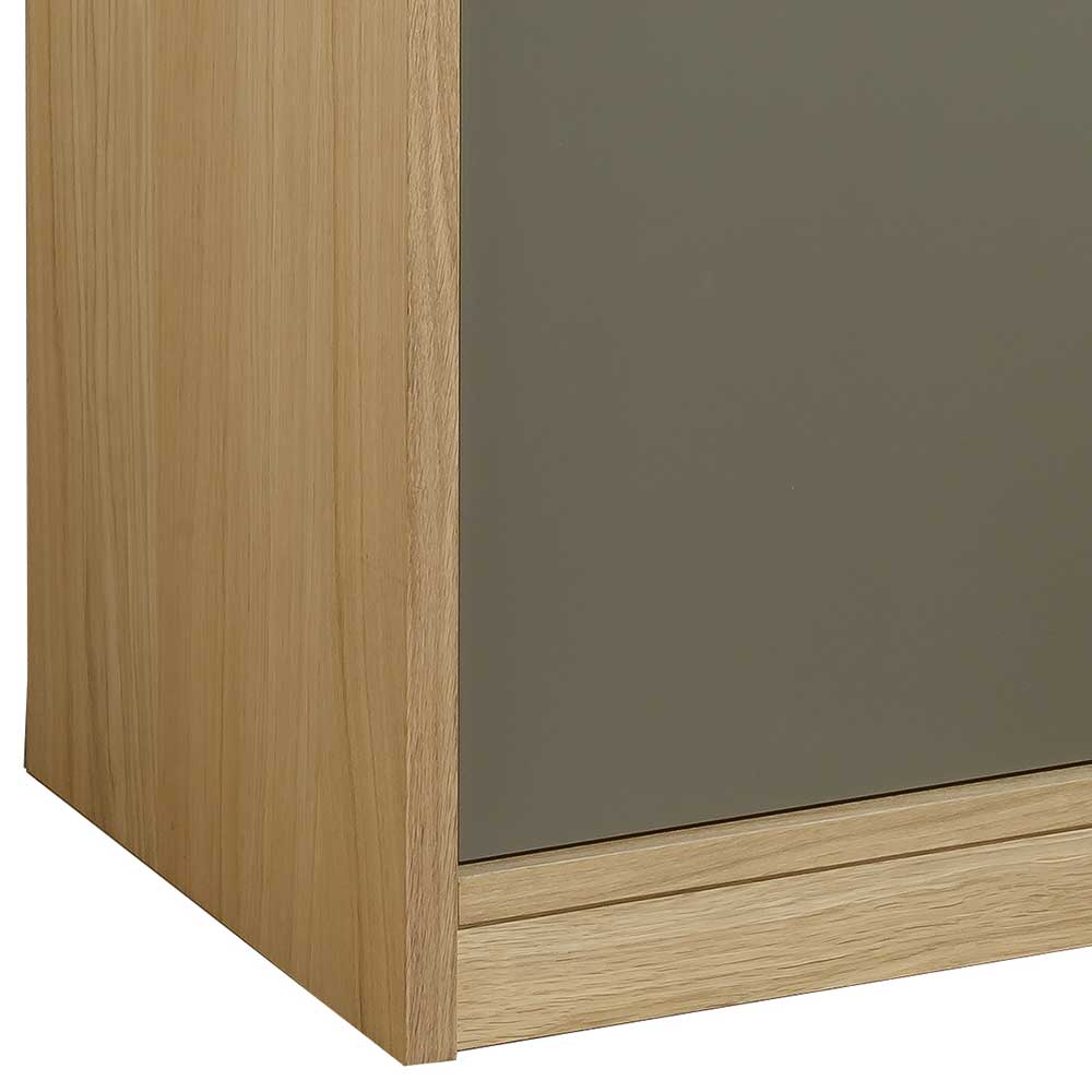 Hochwertiger Schreibschrank in Beigegrau & Eiche - Liaria
