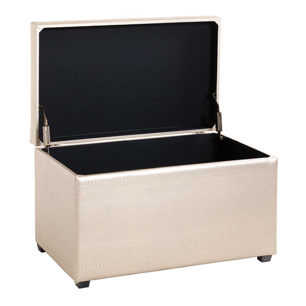 Sitztruhe in Gold Kunstleder - Mascha
