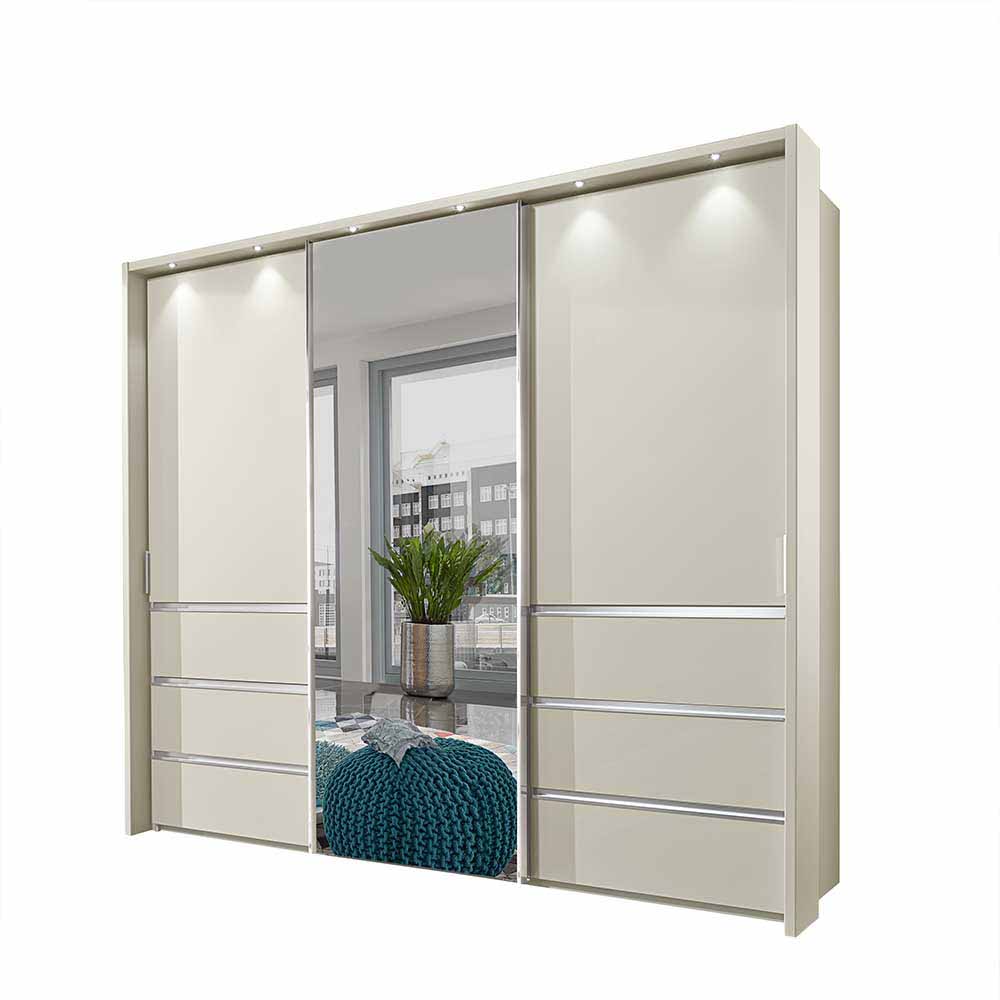 Beiger Schlafzimmerschrank Pastranav mit sechs Schubladen