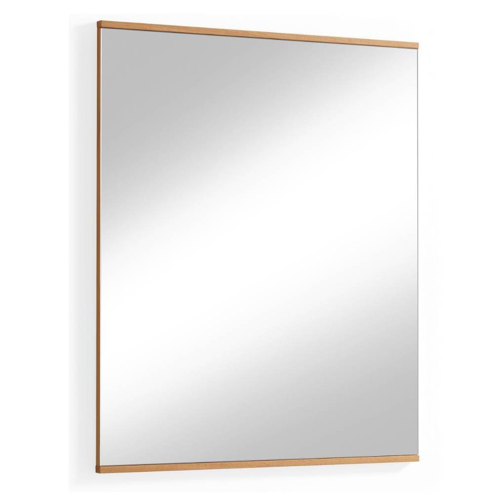 68x82cm Wandspiegel in Eiche Bianco für Flur oder Bad – Barcelos