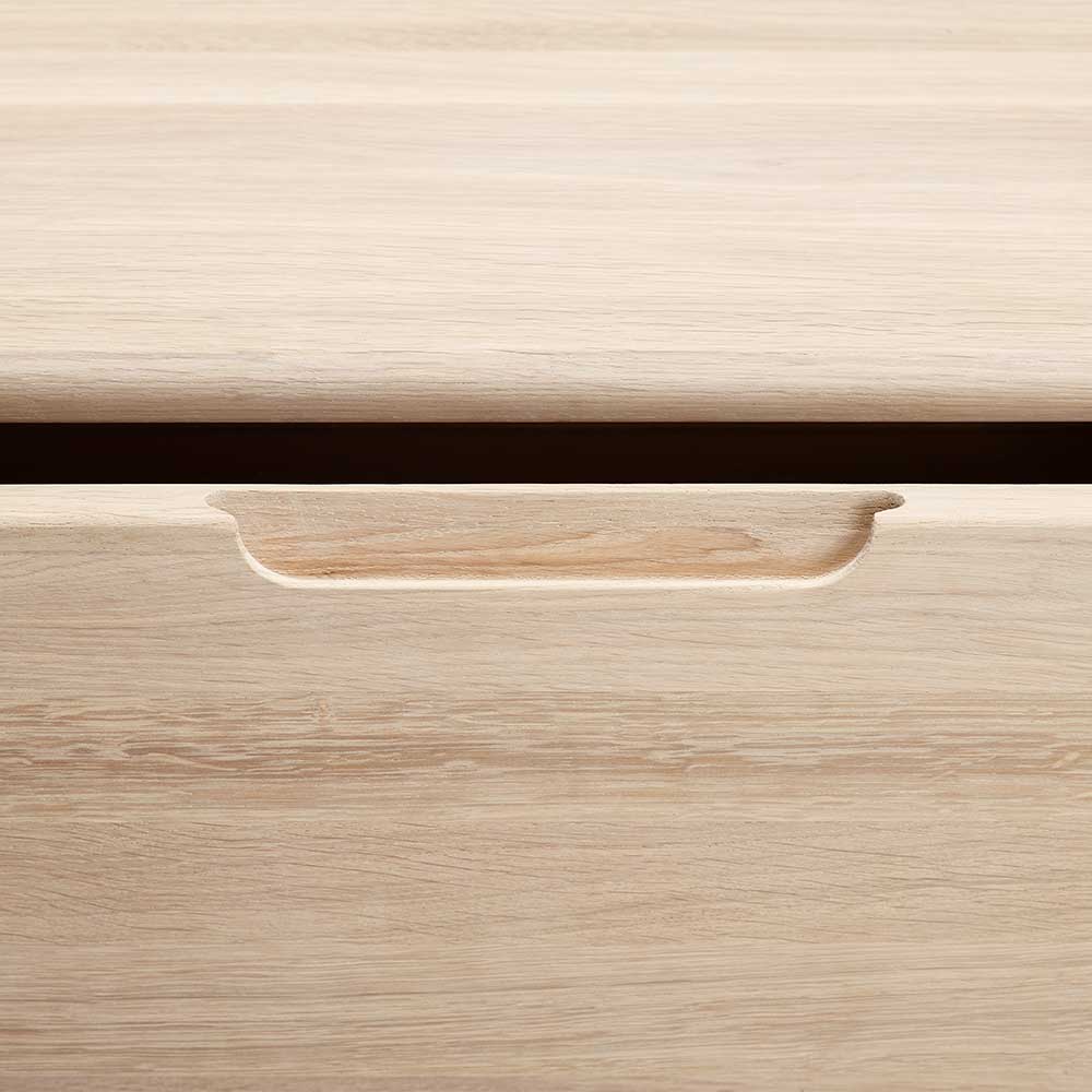 Massivholz Sideboard in Eiche Bianco - Vangus