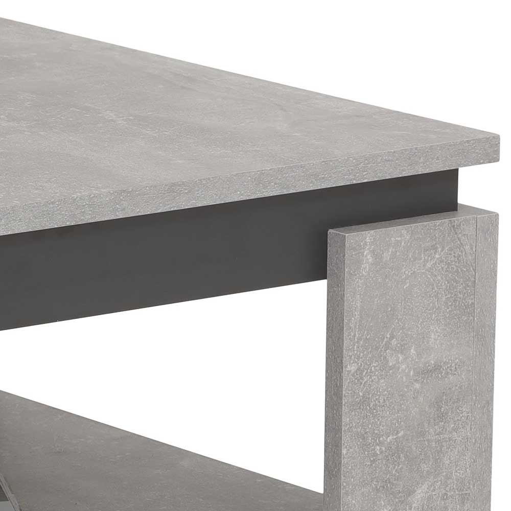 Kleiner Couchtisch in Betonoptik & Anthrazit - Belves