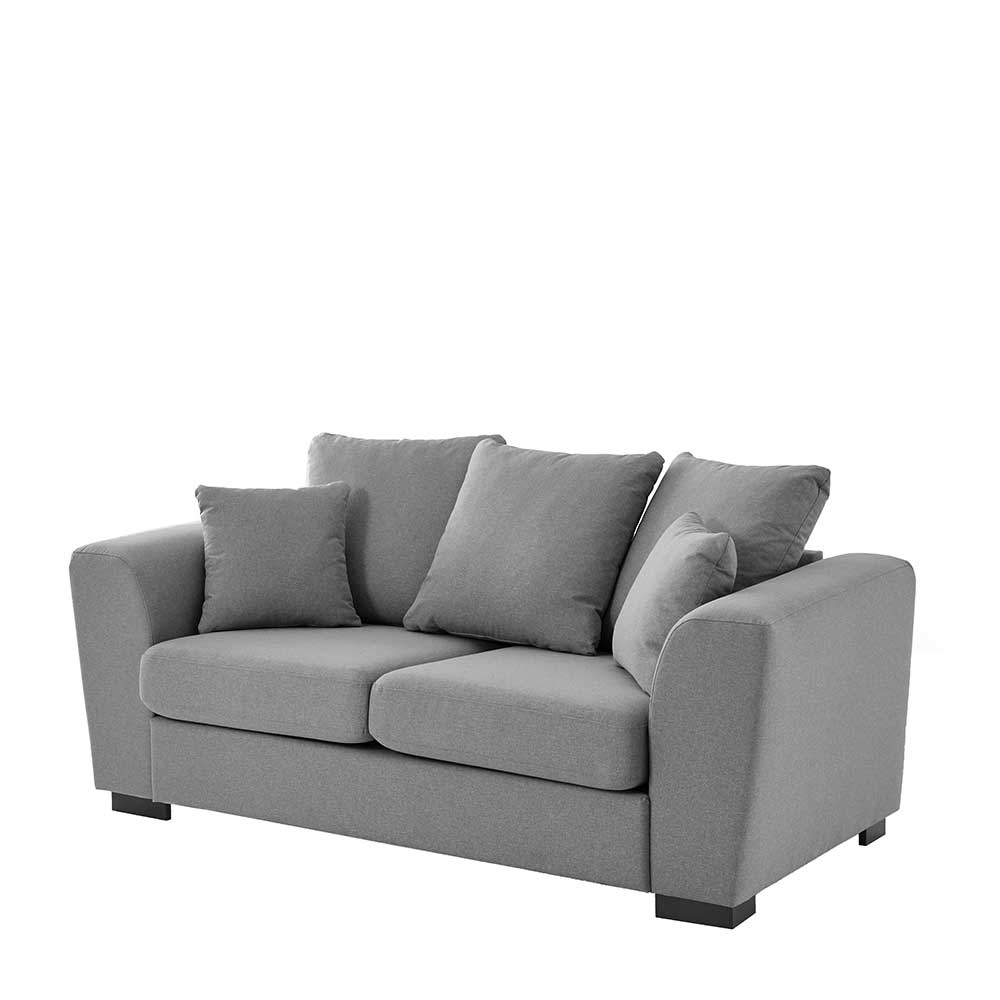 2-Sitzer Couch in Grau Webstoff - Krista