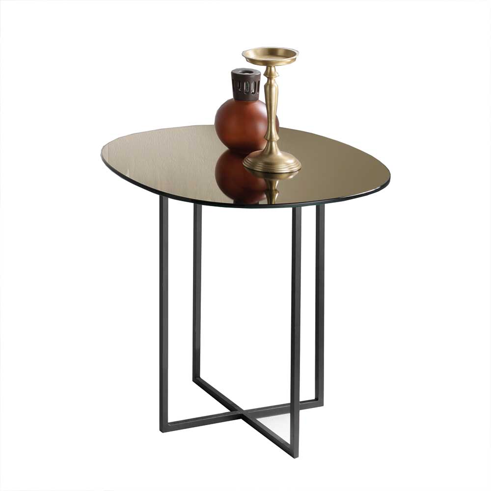 Spiegelglas Beistelltisch in Bronze - Miradena