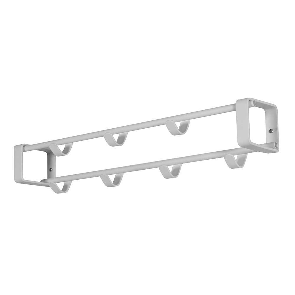 Weiße Stahl-Wandgarderobe mit 60cm Breite - Torosma