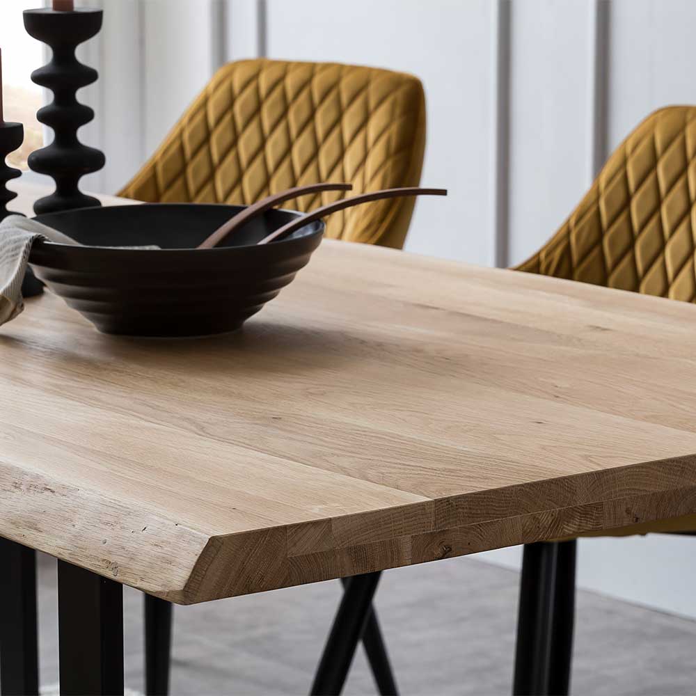 Live Edge Eichentisch mit U-Beinen - Mosca