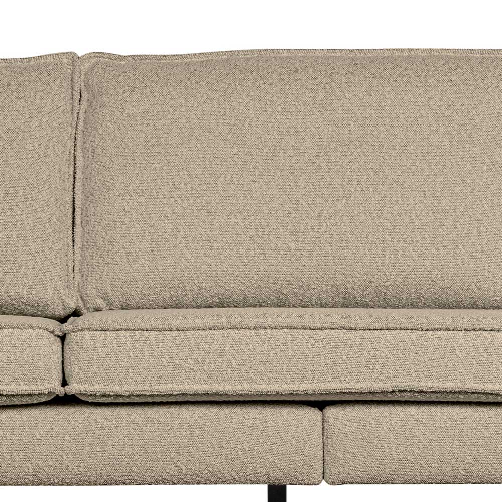 Dreisitzer Couch aus Boucle in Beige - Glamoure