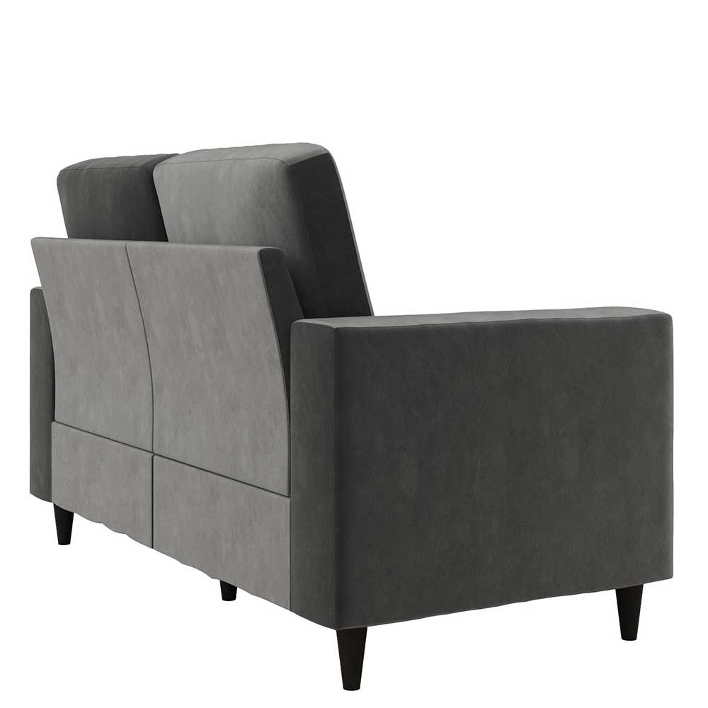 Retrocouch aus Samt in Grau - Luryma