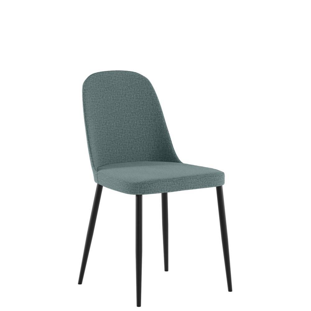 Esszimmer Stühle in Petrol Webstoff - Pontin (4er Set)