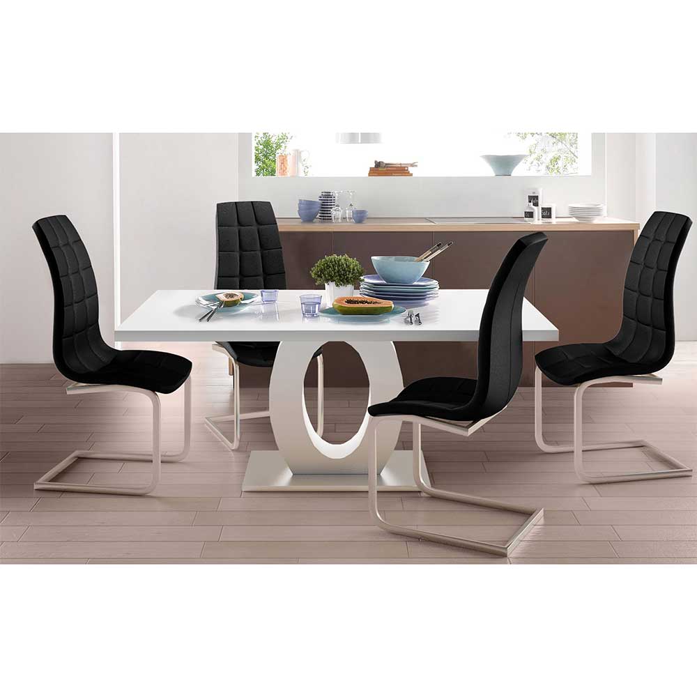Freischwinger Stühle in Schwarz - Honeys (Set)
