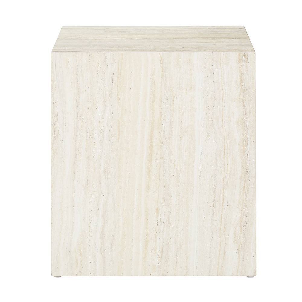 Quaderförmiger Beistelltisch in Beige - Charon
