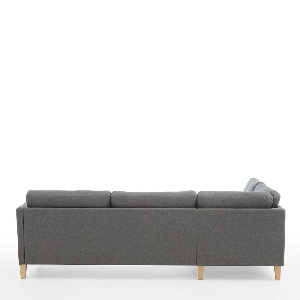 Ecksofa in Grau Stoff - Dreisitzer - Donnsai