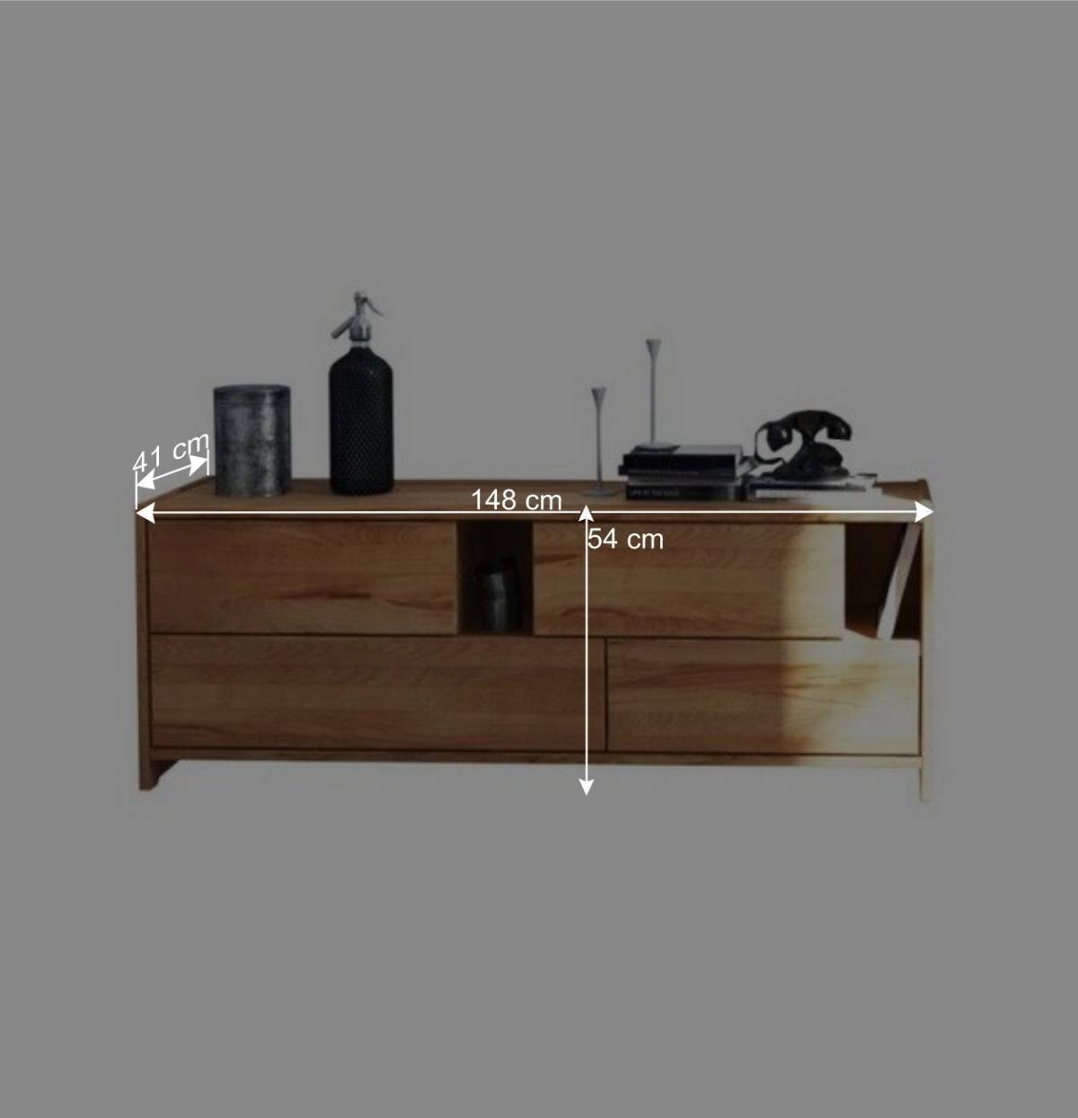 Kernbuche Lowboard Salomonia mit Schubladen