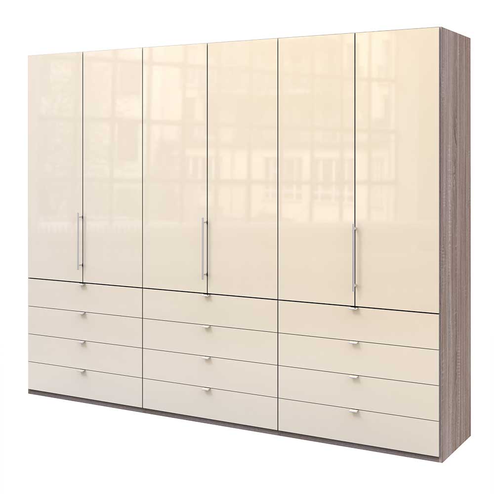 Kombi-Schlafzimmer-Schrank mit 12 Schubladen - Cempino