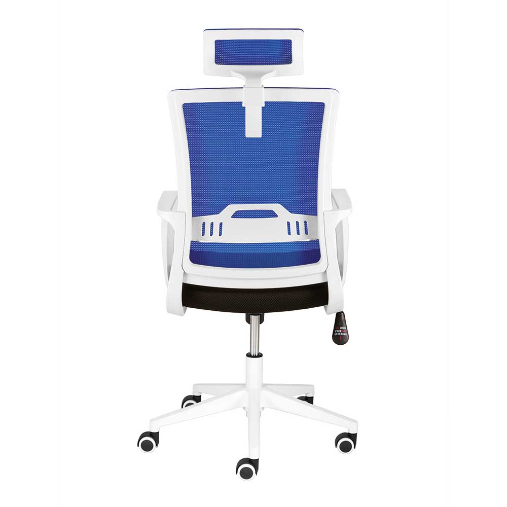 Bürostuhl in Blau & Schwarz & Weiß - Hung