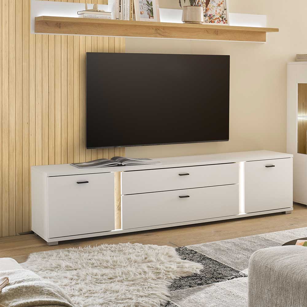 Beleuchtete TV Kommode mit 200 cm Breite - Racelyn