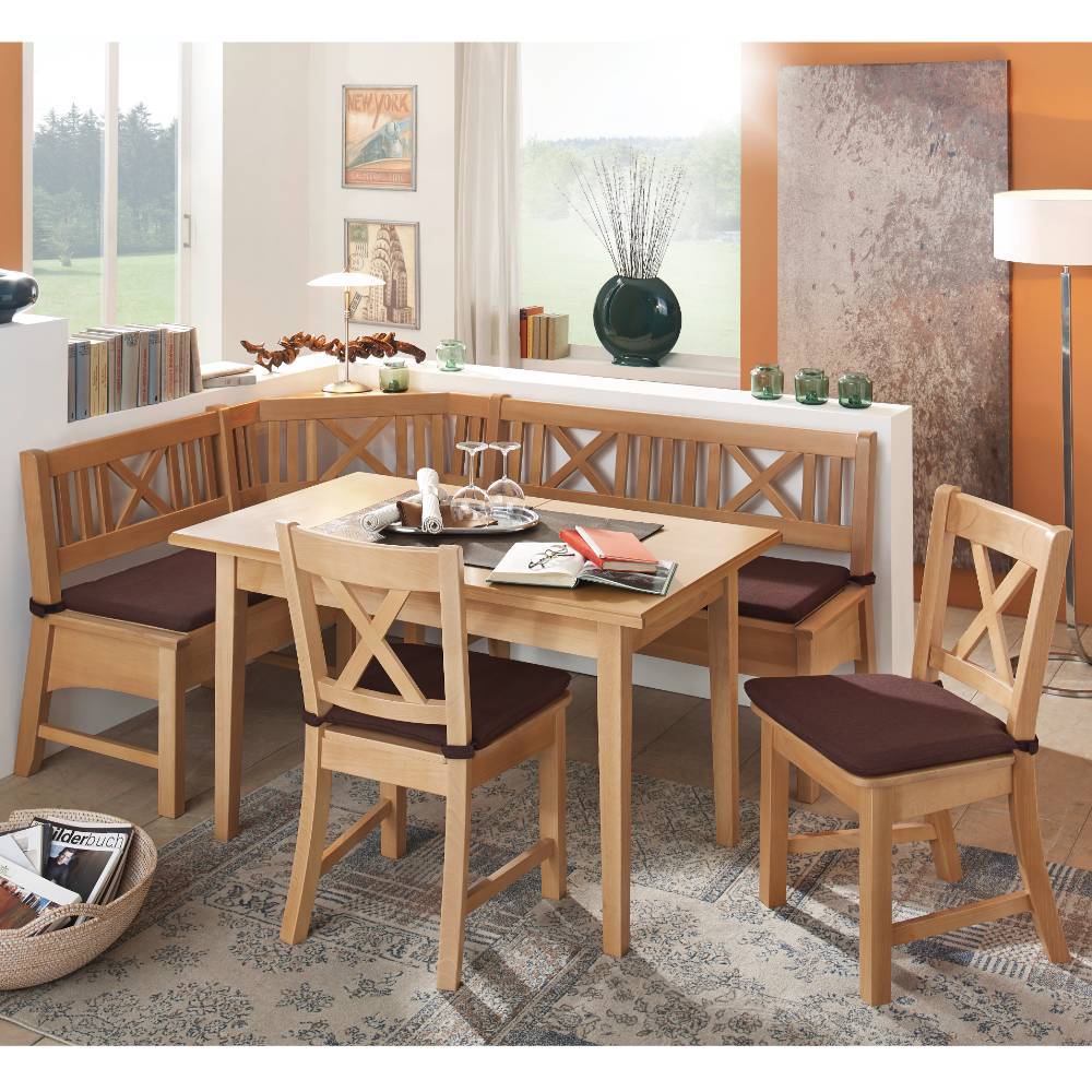 Country Style Eckbank Gruppe in Buche - Pena (vierteilig)