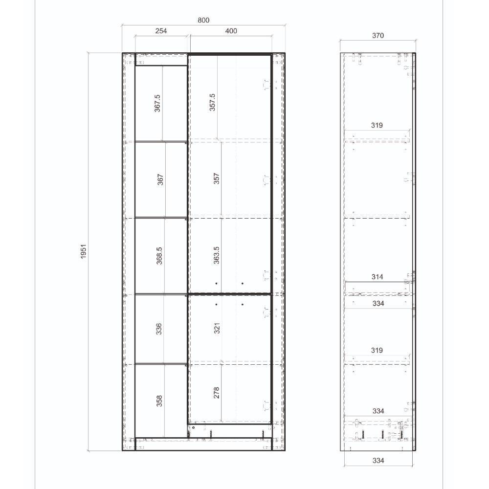 Schrank mit zwei Türen - Adejano