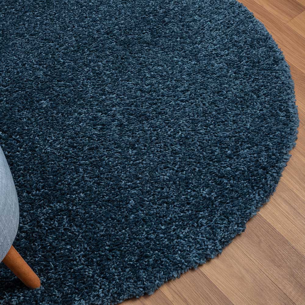 Dunkelblauer Teppich mit 150 cm Durchmesser - Asnes