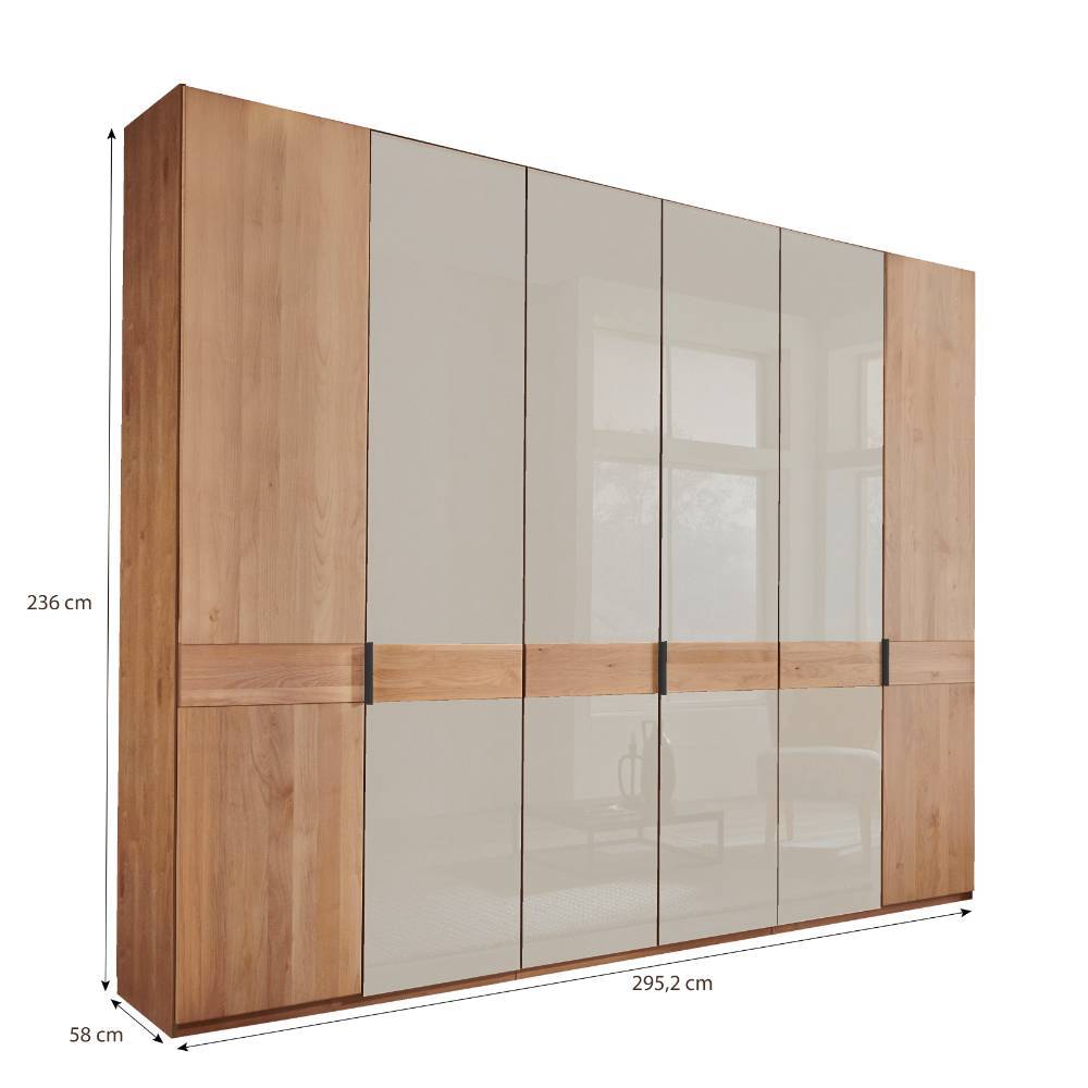 236 cm hoher Kleiderschrank 6-türig - Angelina