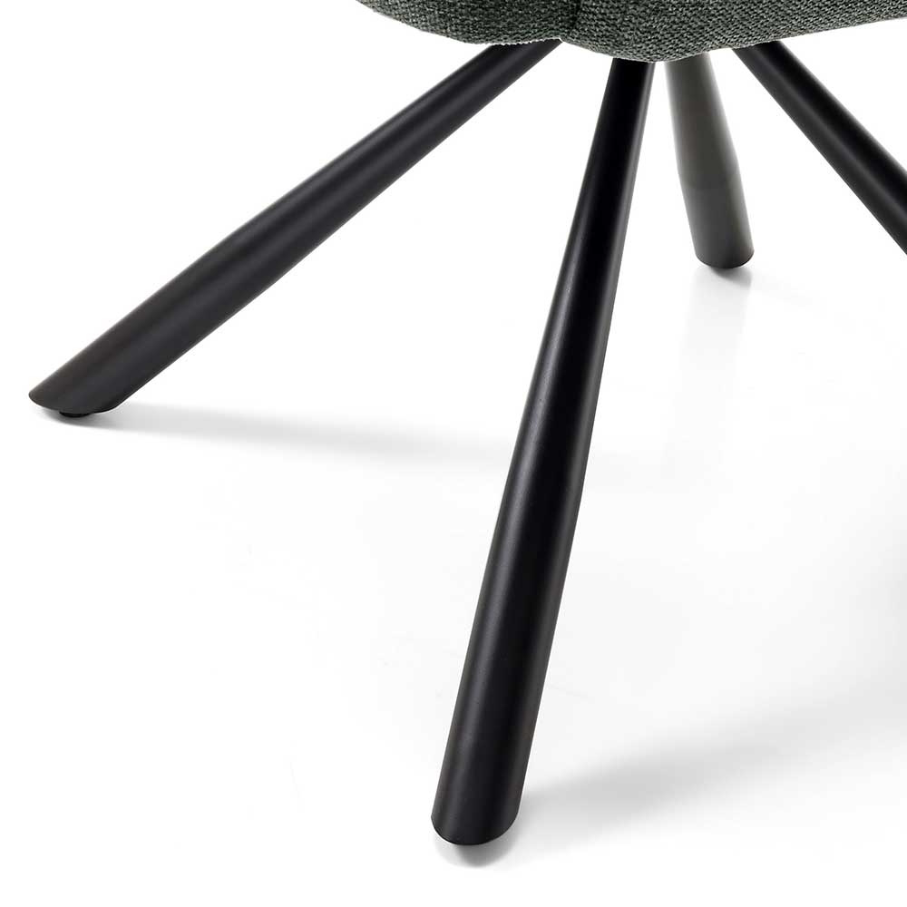 Tischsessel mit Drehgestell in Grau - Cartesna (2er Set)