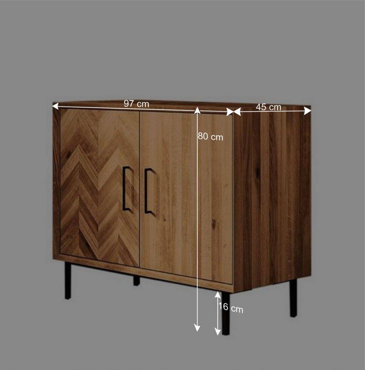 Skandi Schrank 97x80x45 cm - Kerfa