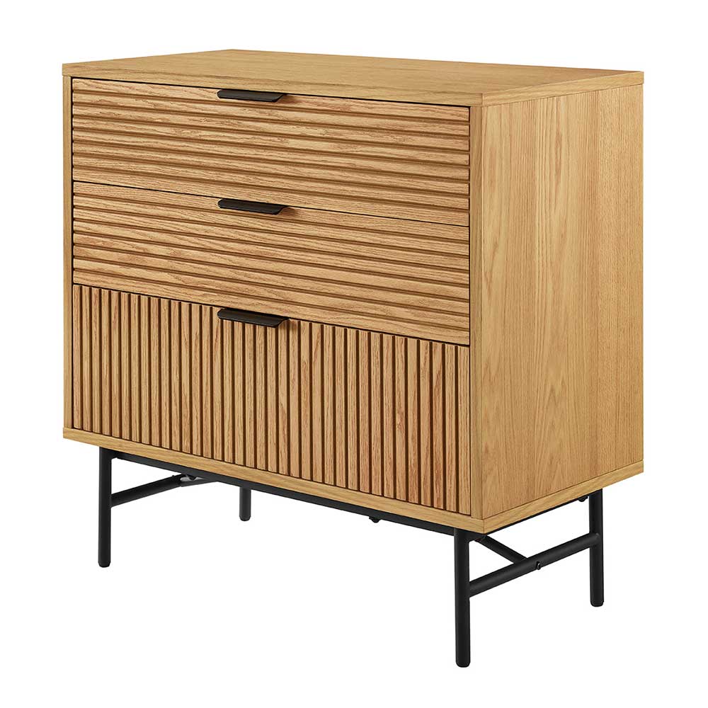 Scandi Chic Kommode mit drei Schubladen - Piassona