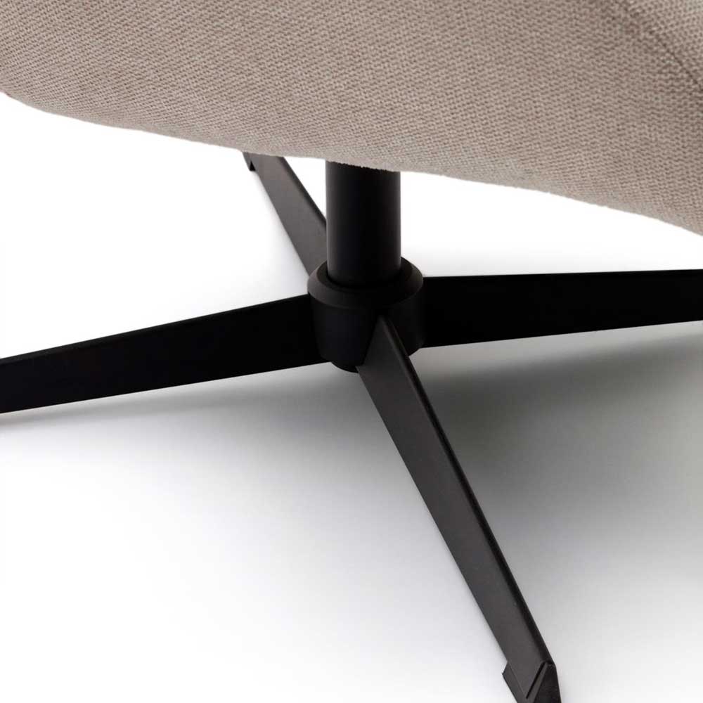 Design Sessel in Beige Chenille - Bitania