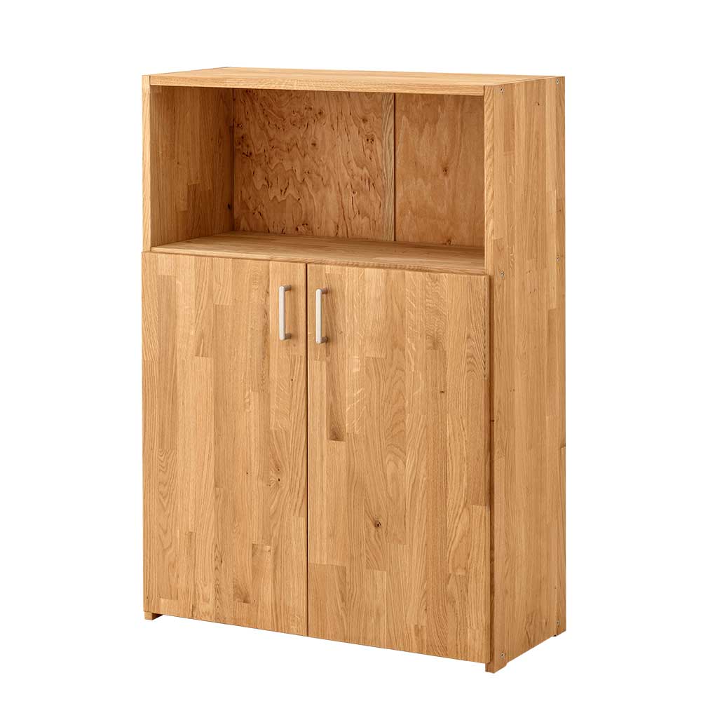 Moderner Büroschrank aus Wildeiche Massivholz - Rosenna