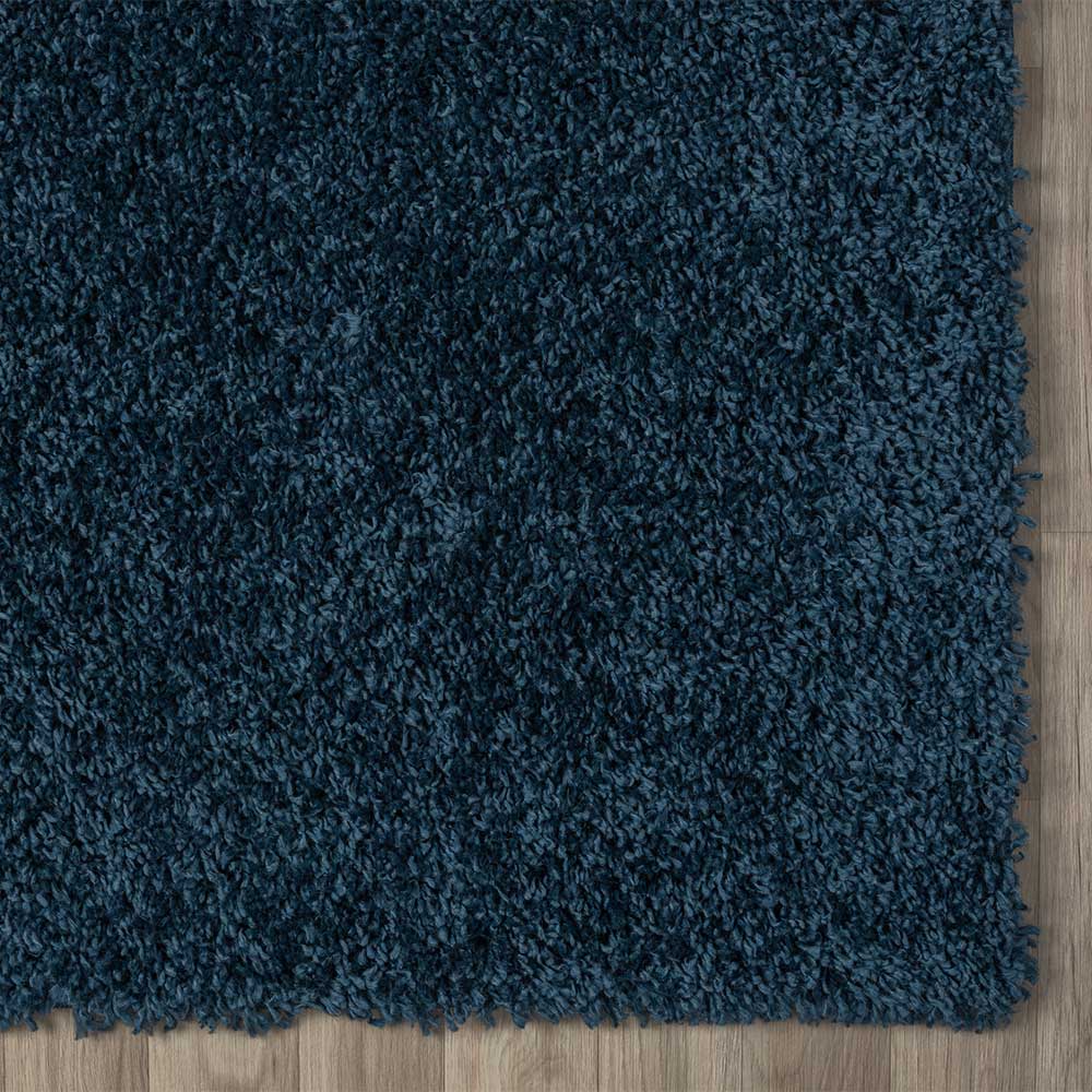 Teppich mit Hochflor in Dunkelblau - Pipev