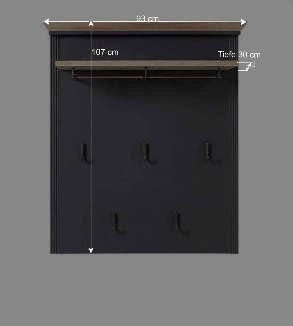 Landhaus Garderoben Kombi Set - Thumbs (dreiteilig)