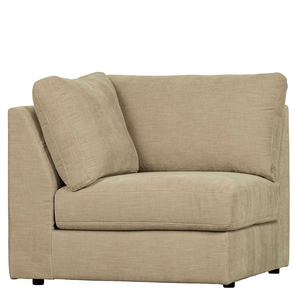 Beiges Modulsofa Eckelement mit linker Armlehne, ideal für Ihr Wohnzimmer – Philippe