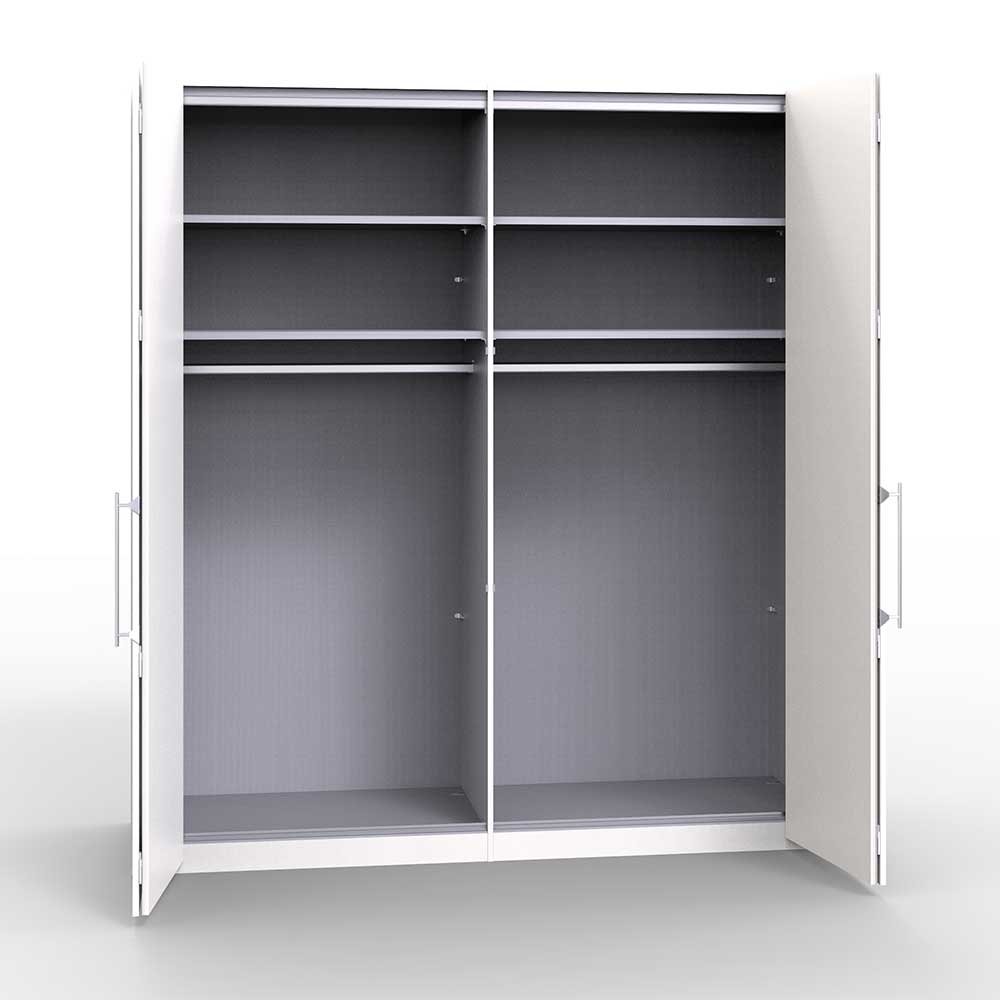 Falttüren Schlafzimmerschrank Cleoto in Creme Weiß