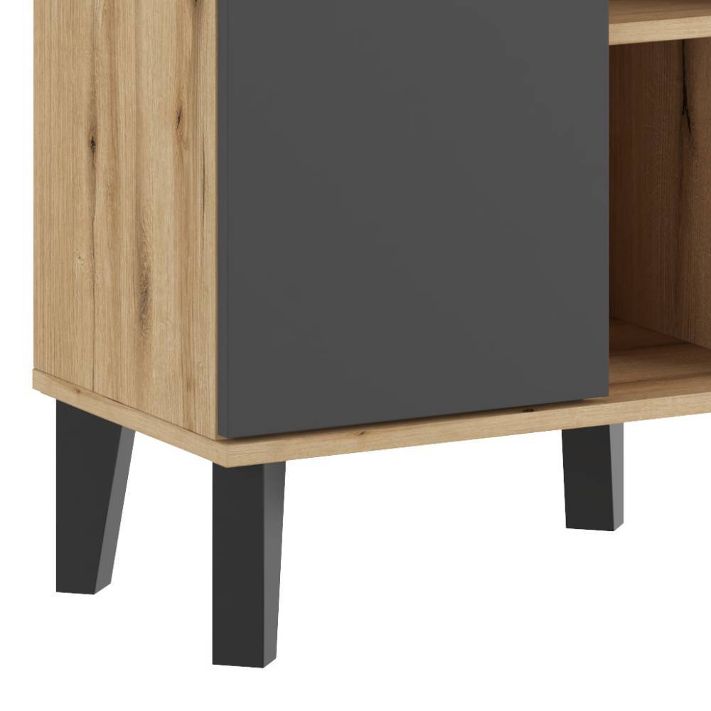 Breiter Bad-Midischrank in Grau - Niniana
