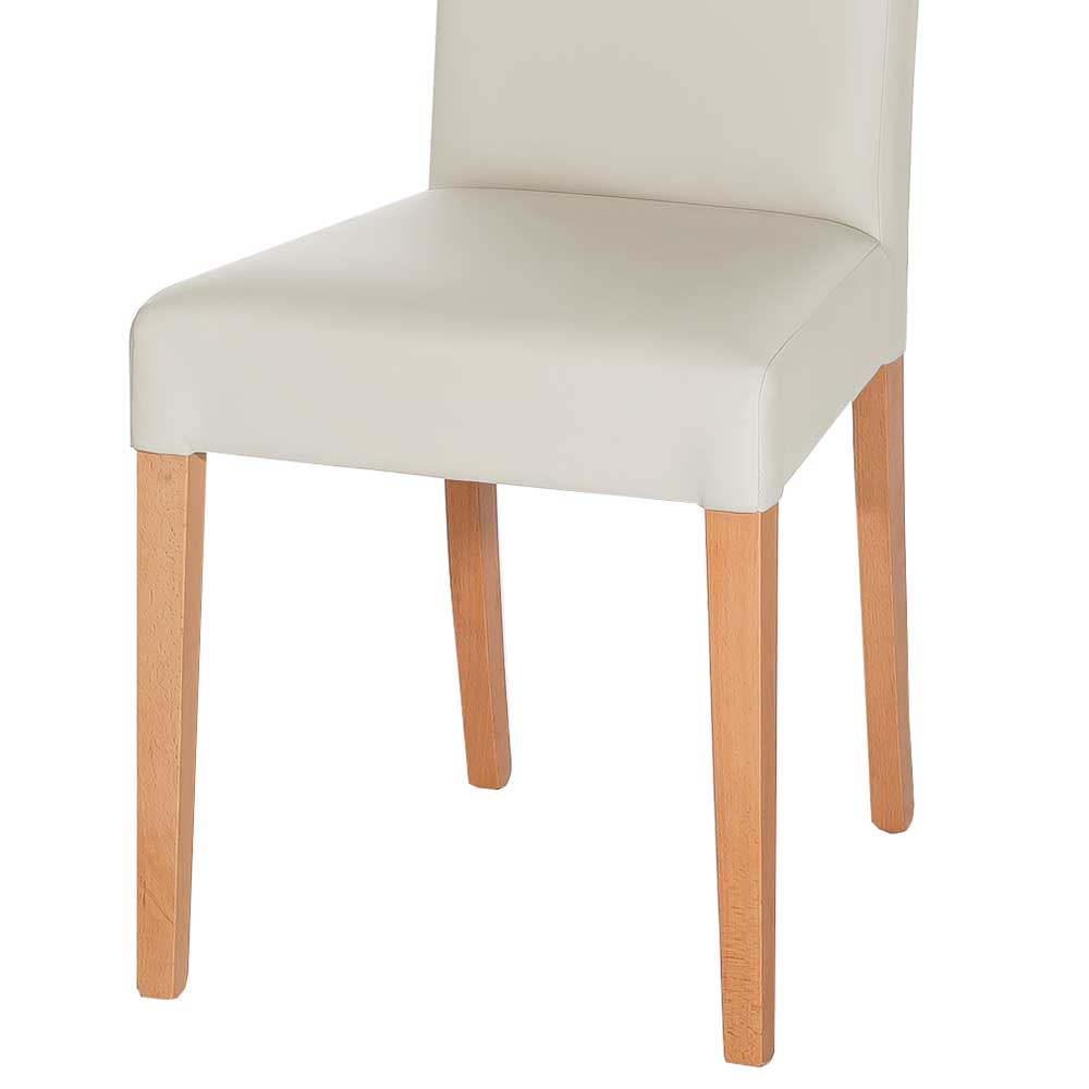Kunstleder Hochlehner in Creme - Lician (2er Set)