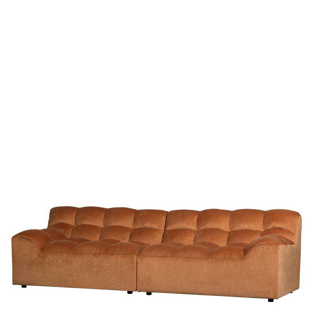 Samt Designcouch in Terracotta - Gracey