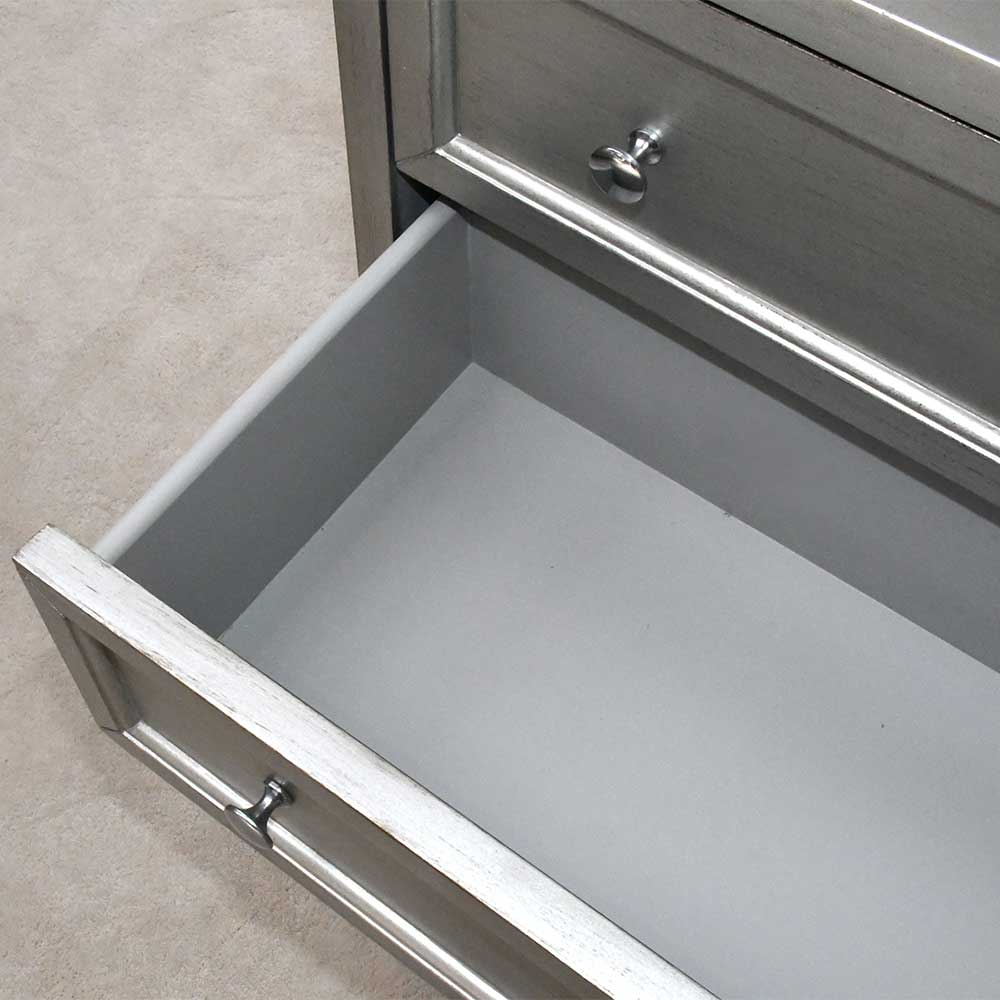 Design Konsolentisch in Silber & Schwarz - Formosa