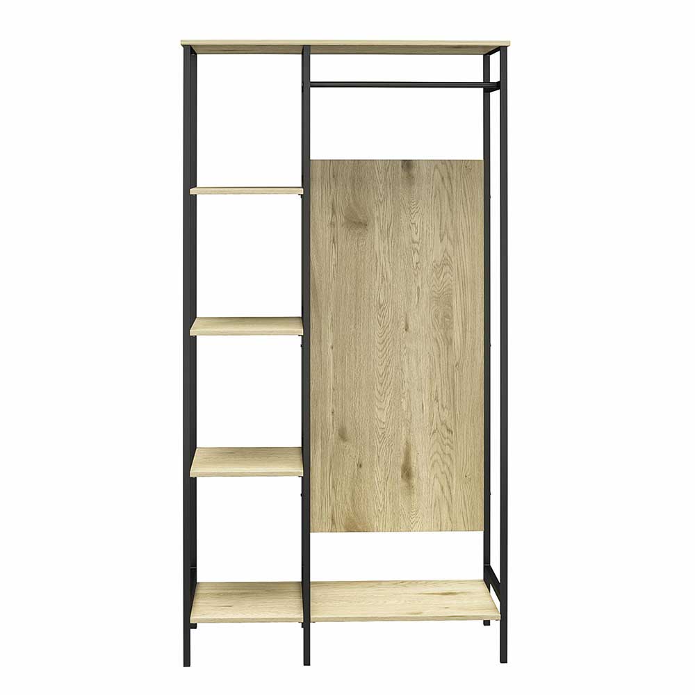 Stehende Garderobe in Holzoptik Natur - Xaidon