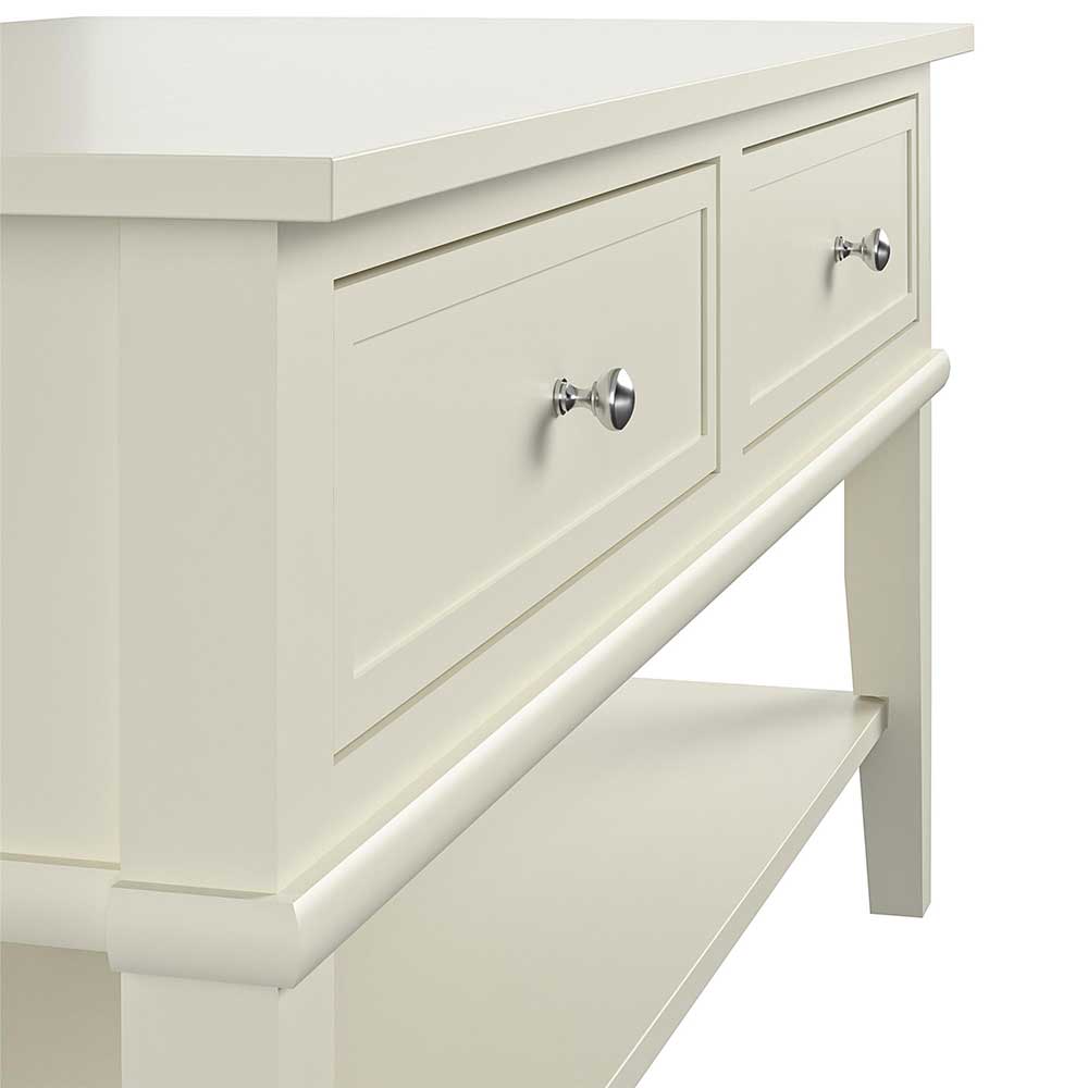 Landhaus Couchtisch in Creme Weiß - Kanellas